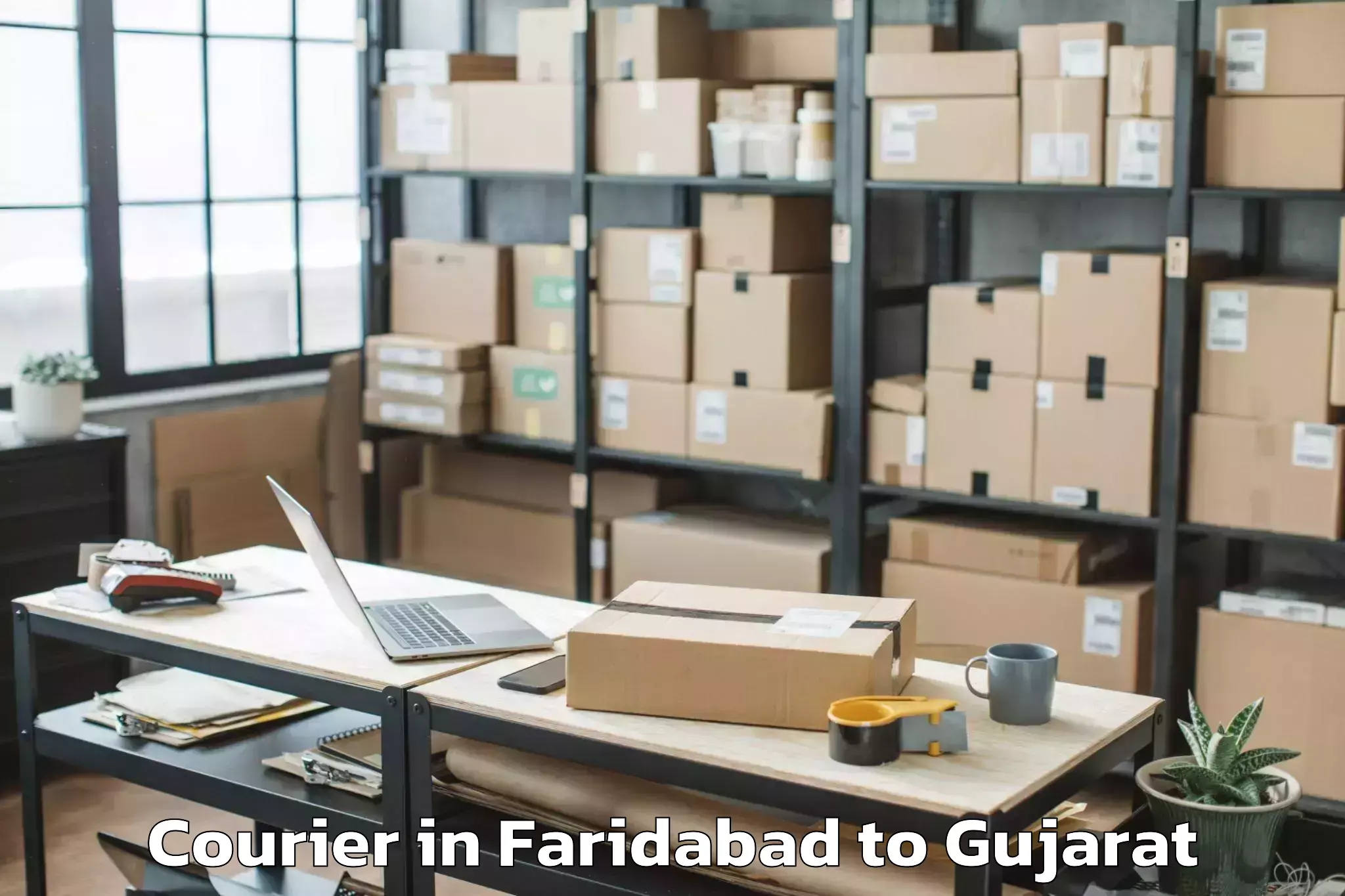 Reliable Faridabad to Swarnim Startup And Innovation Courier